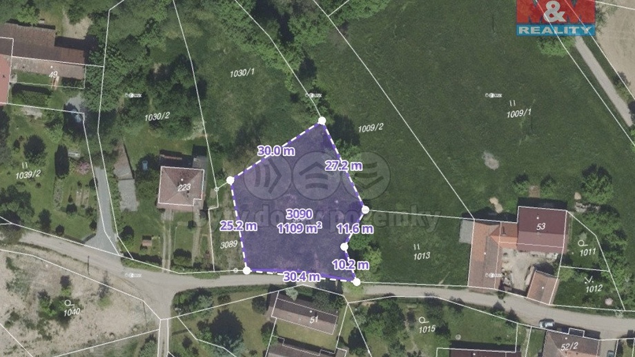 Prodej stavebního pozemku 1 196 m², Neveklov