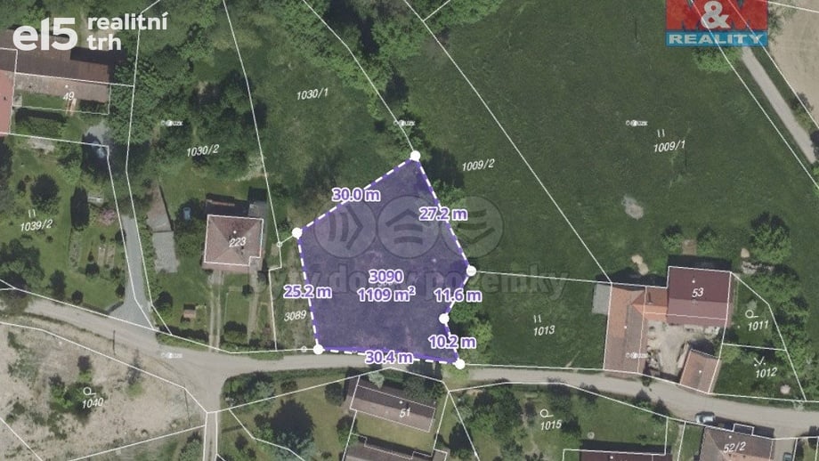 Prodej pozemky pro bydlení, 1 196 m² - Neveklov - Zádolí