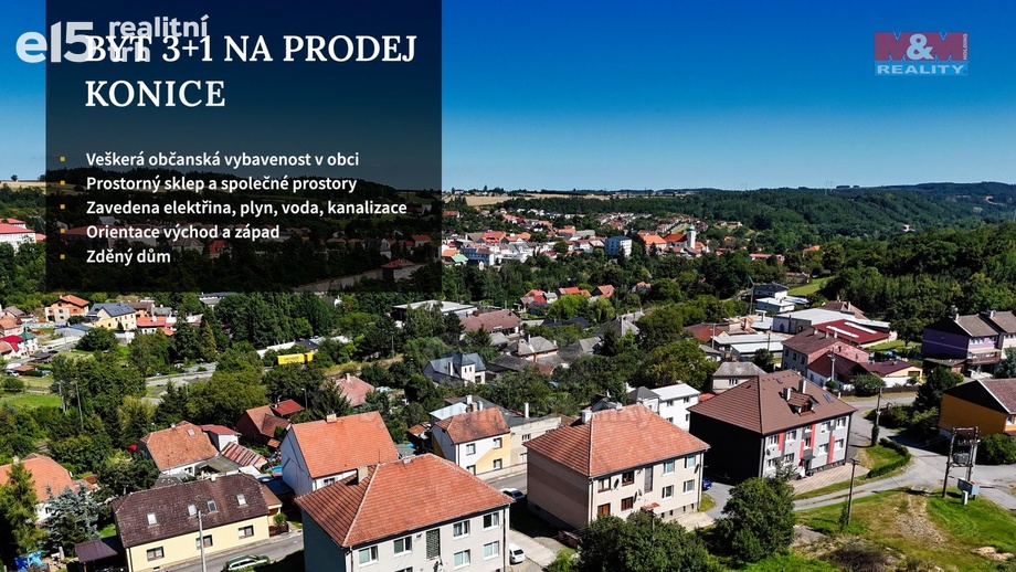 Prodej byty 3+1, 73 m² - Konice