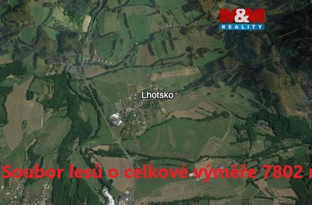 Prodej lesa 7 802 m², Lhotsko
