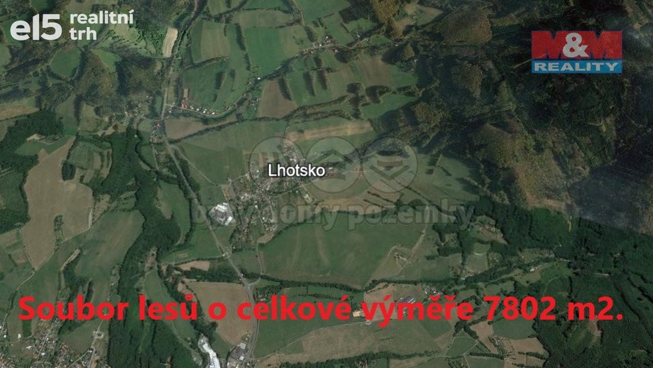 Prodej lesy, 7 802 m² - Lhotsko