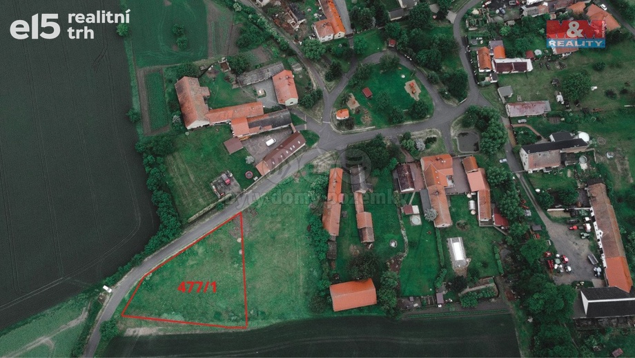 Prodej pozemky pro bydlení, 2 077 m² - Děčany - Semeč