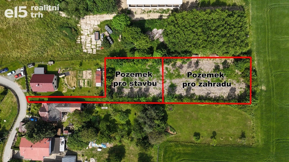 Prodej pozemky pro bydlení, 2 162 m² - Budišovice