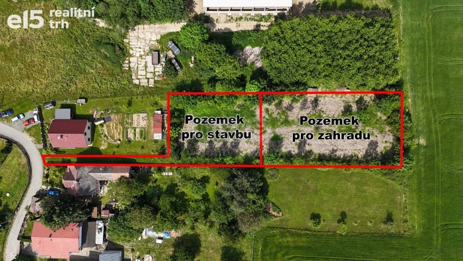 Prodej pozemky pro bydlení, 2 162 m² - Budišovice
