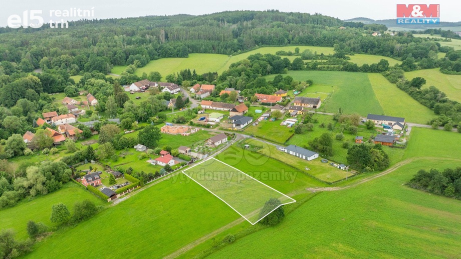 Prodej pozemky pro bydlení, 2 061 m² - Netvořice - Dunávice