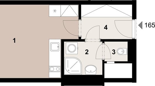 Prodej bytu 1+kk 29 m², Praha - Hloubětín