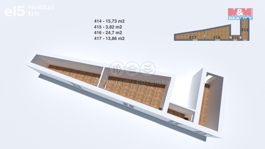 Pronájem kanceláře, 54 m² - Praha - Vinohrady