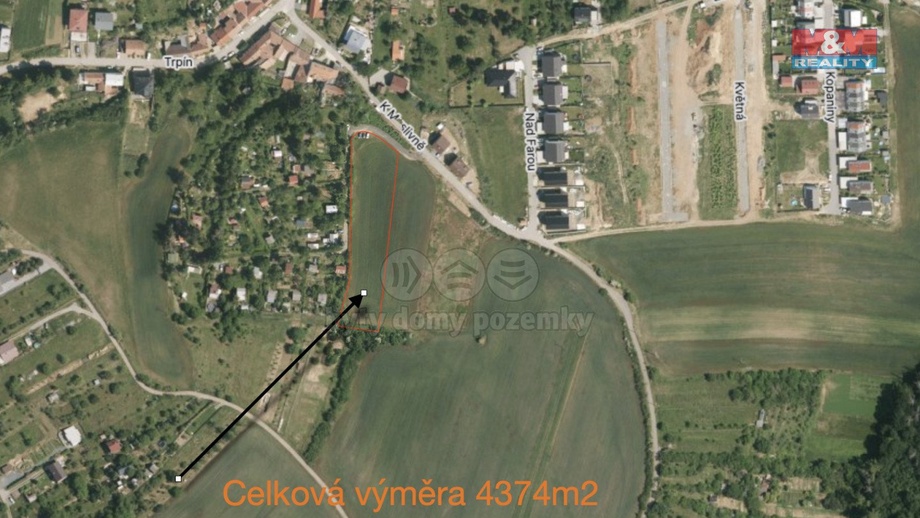 Prodej zahrady 4 374 m², Střelice
