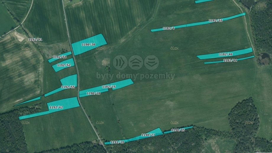 Prodej pole 76 433 m², Líně