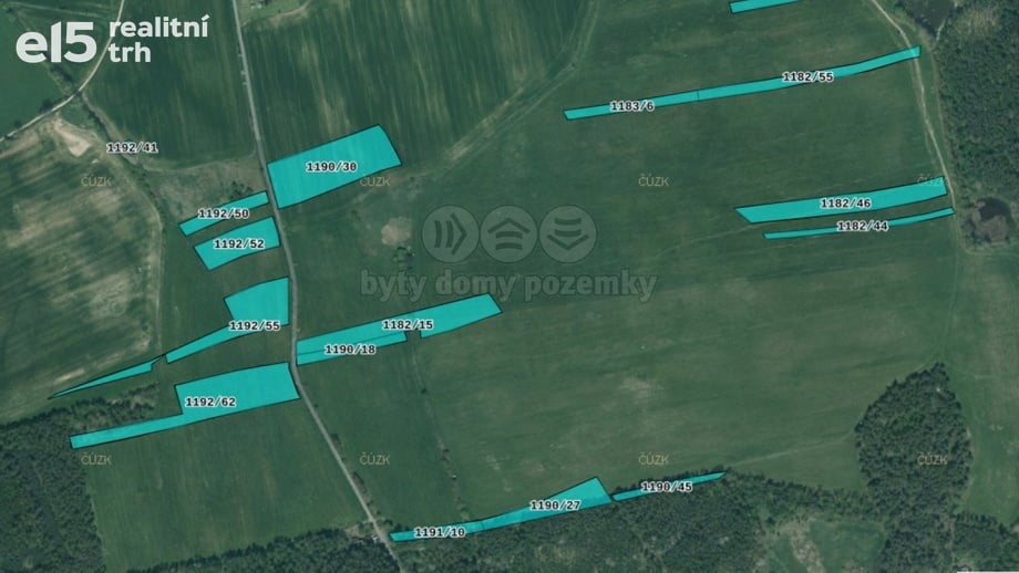 Prodej pole 76 433 m², Líně