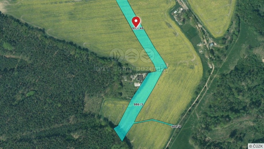 Prodej pole 14 579 m², Zruč-Senec
