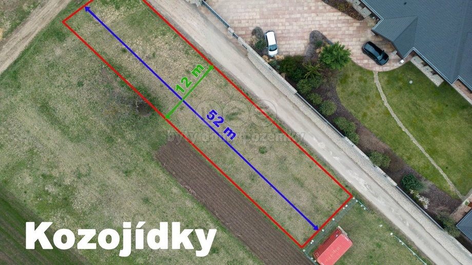Prodej stavebního pozemku 646 m², Kozojídky