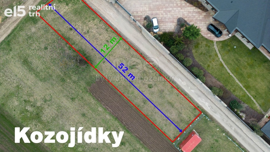 Prodej stavebního pozemku 646 m², Kozojídky