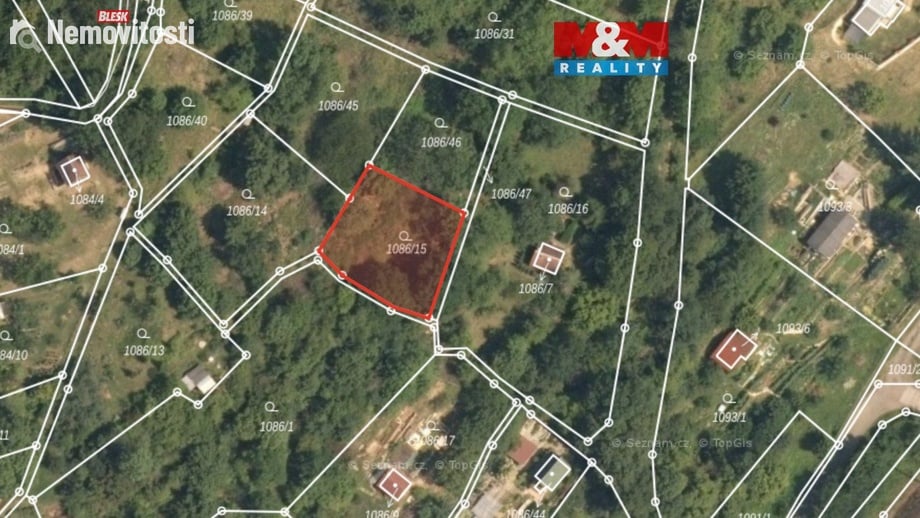 Prodej zahrady 461 m², Dolní Zálezly