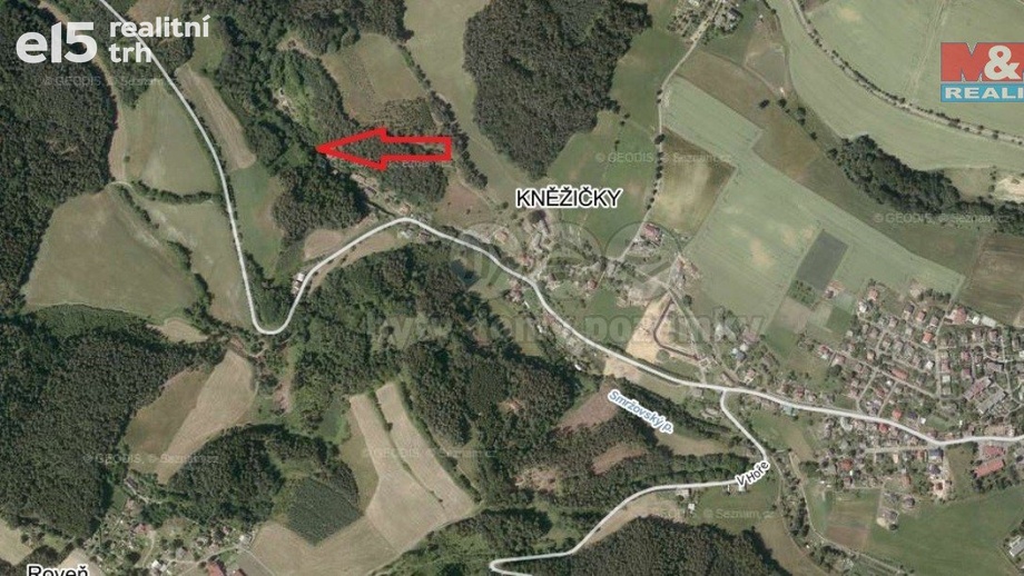 Prodej zemědělská půda, 4 429 m² - Český Dub - Kněžičky