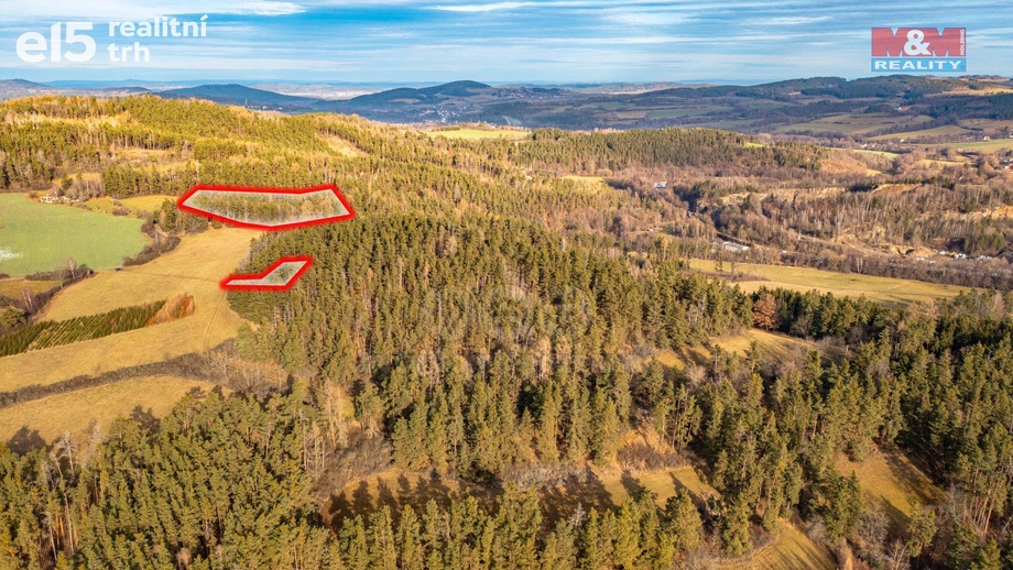 Prodej lesy, 30 891 m² - Malenice