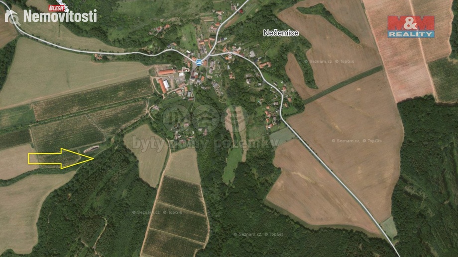 Prodej lesa 2 921 m², Tuchořice