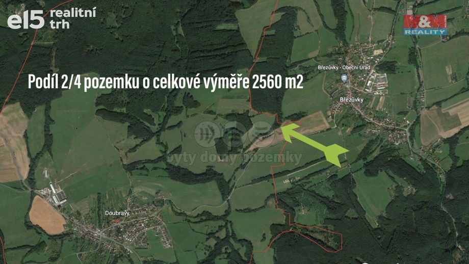 Prodej zemědělská půda, 2 560 m² - Doubravy