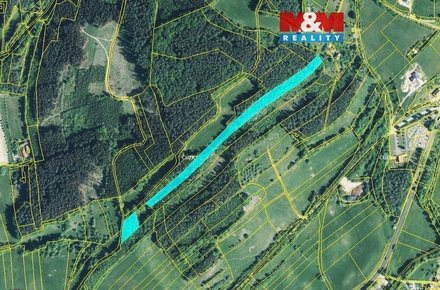 Prodej lesa 13 453 m², Lutonina