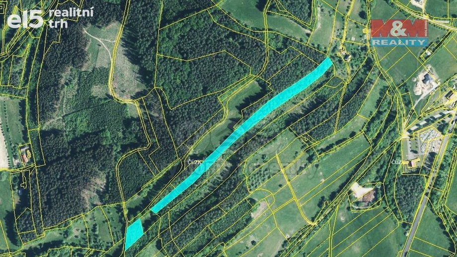Prodej lesy, 13 453 m² - Lutonina