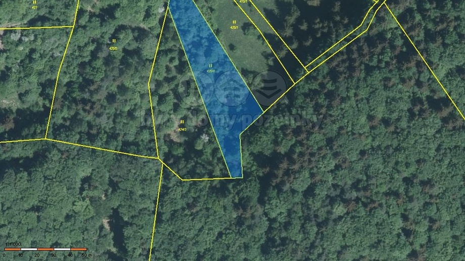 Prodej specifického pozemku 2 564 m², Nedašova Lhota