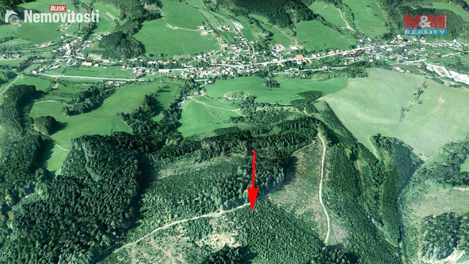 Prodej lesa 8 758 m², Lhota u Vsetína