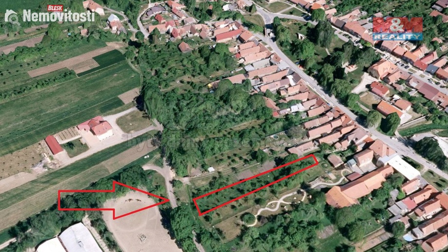 Prodej zahrady 860 m², Horní Němčí