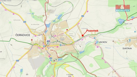 Prodej stavebního pozemku 2 513 m², Černovice