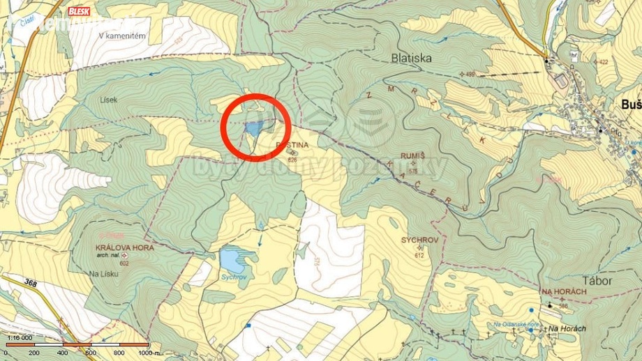 Prodej lesa 8 826 m², Horní Studénky