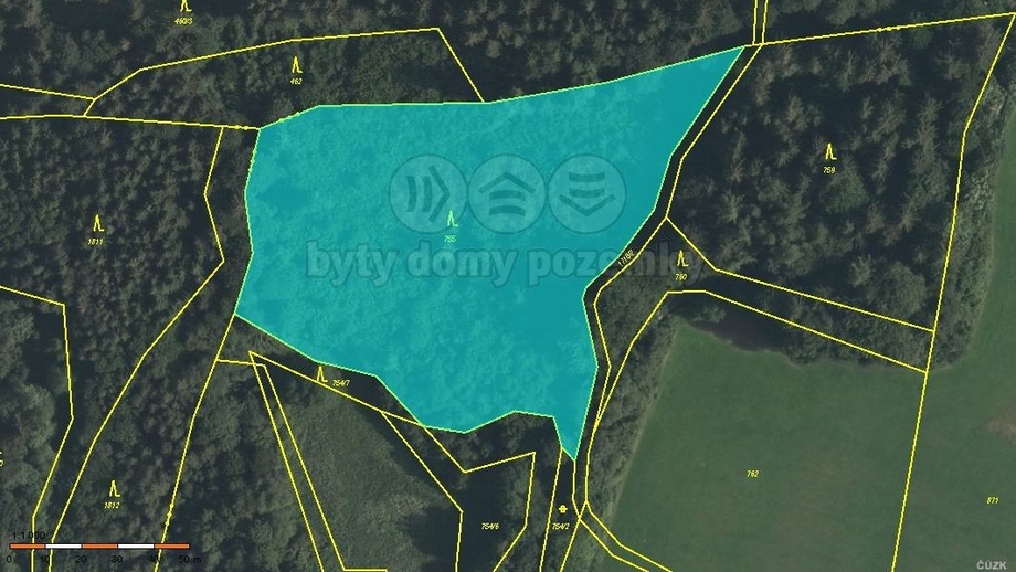 Prodej lesa 78 705 m², Horní Studénky
