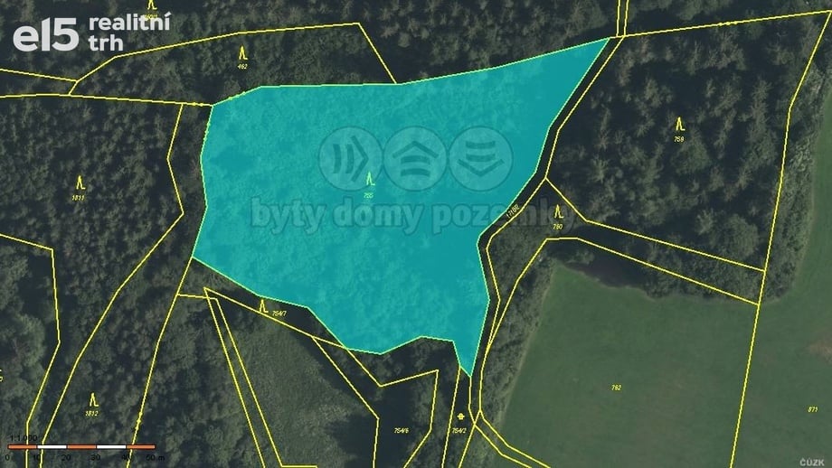 Prodej lesy, 78 705 m² - Horní Studénky