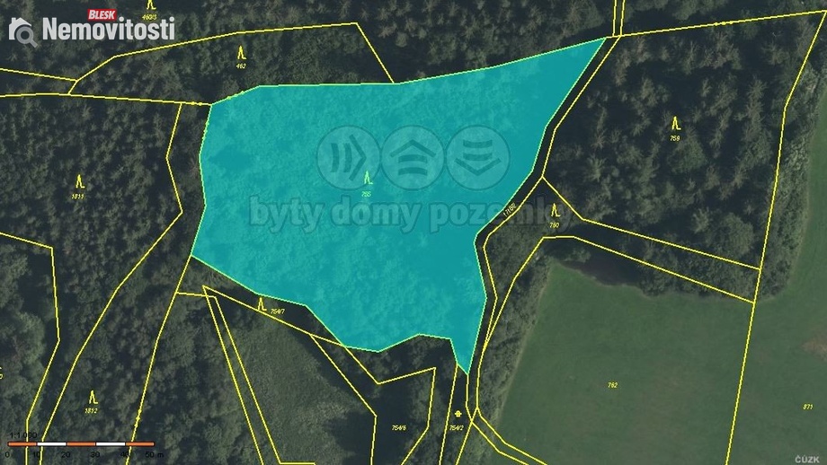 Prodej lesa 78 705 m², Horní Studénky