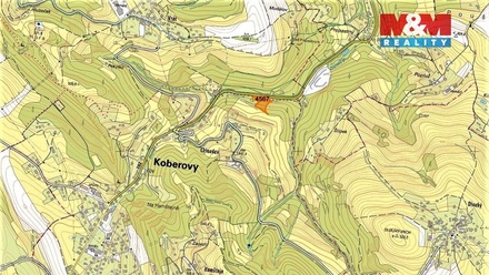 Prodej lesa 3 547 m², Koberovy