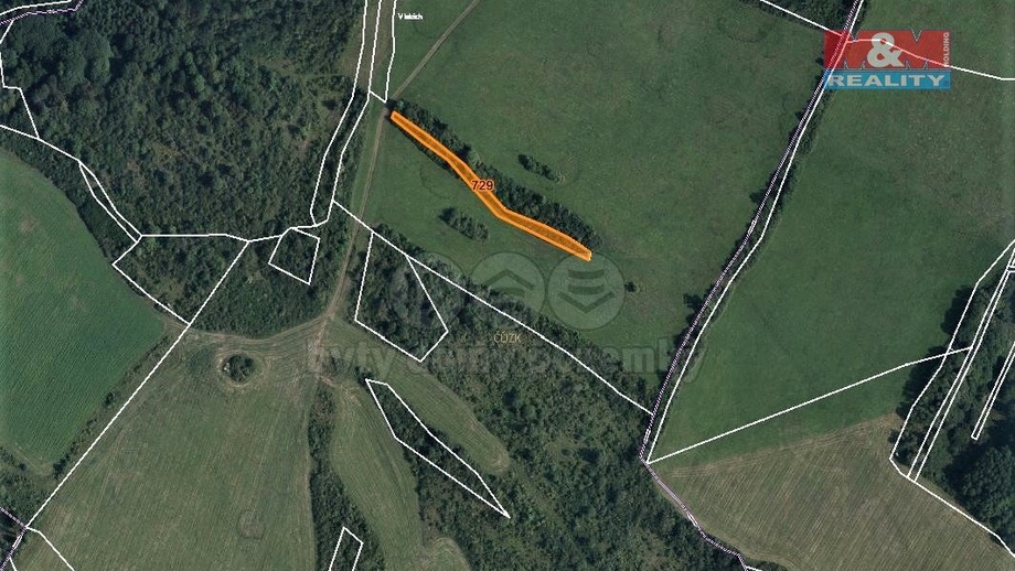 Prodej louky 1 385 m², Mašťov