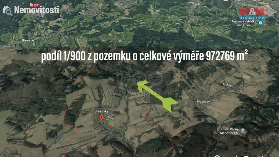 Prodej lesa 1 081 m², Březůvky