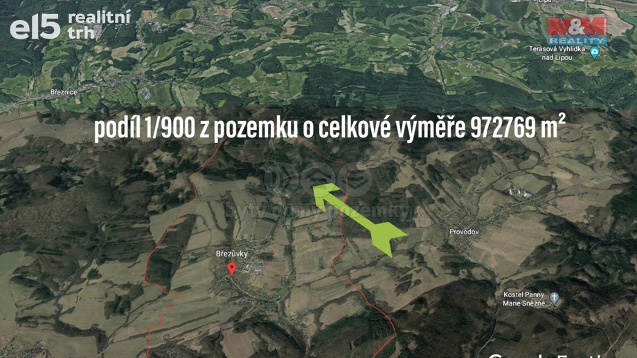 Prodej lesy, 1 081 m² - Březůvky
