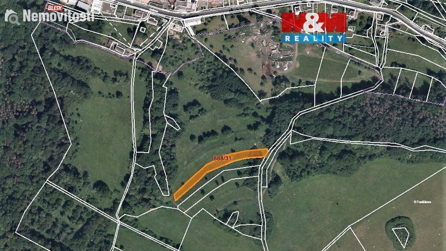 Prodej louky 1 493 m², Valkeřice