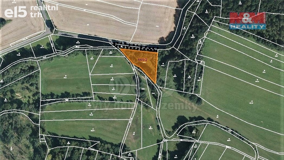 Prodej pozemky - trvalý travní porost, 808 m² - Vranová Lhota
