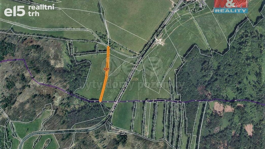Prodej pozemky - trvalý travní porost, 2 619 m² - Žandov