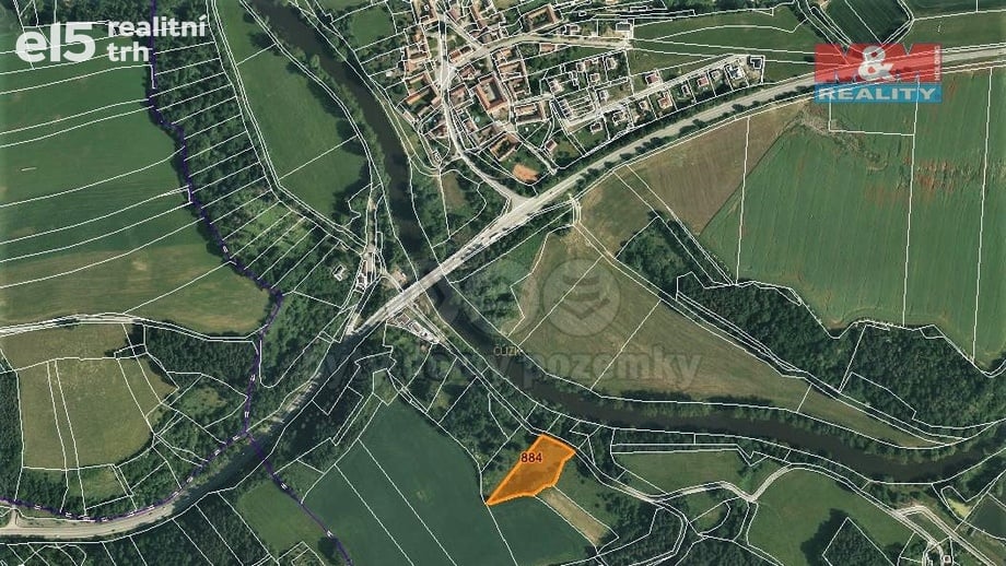 Prodej pozemky - trvalý travní porost, 4 696 m² - Zlatá Koruna