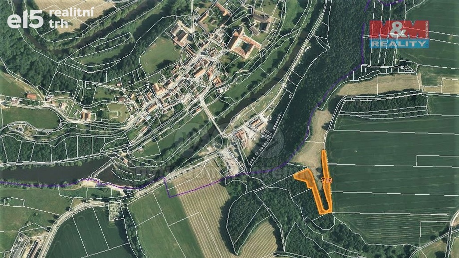 Prodej pozemky - trvalý travní porost, 4 920 m² - Zlatá Koruna