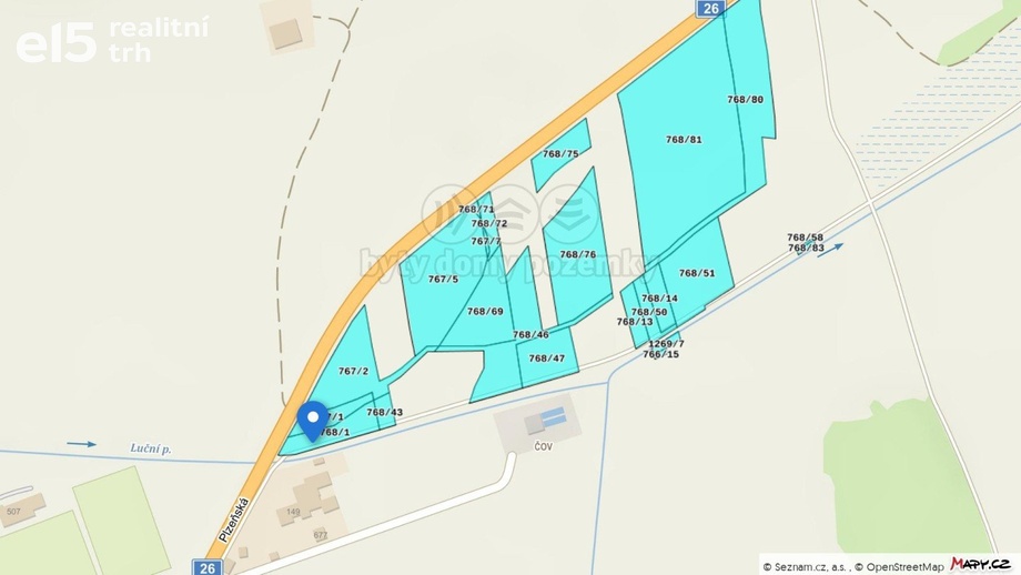 Prodej pozemky pro komerční výstavbu, 51 322 m² - Líně