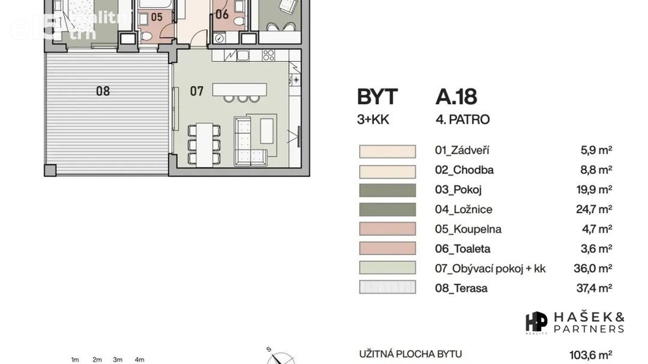 Prodej byty 3+kk, 104 m² - Praha - Vysočany