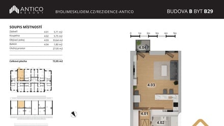 Prodej bytu 2+kk 45 m², Český Brod