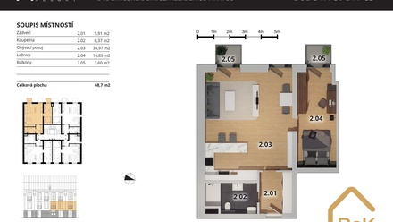 Prodej bytu 2+kk 65 m², Český Brod