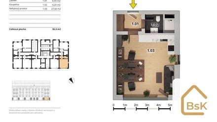 Prodej bytu 1+kk 36 m², Český Brod