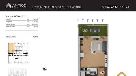 Prodej bytu 1+kk 49 m², Český Brod