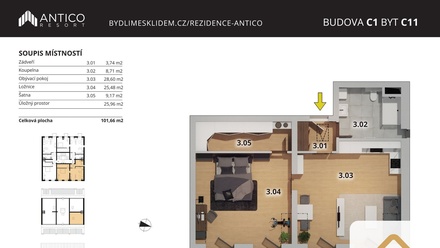 Prodej bytu 2+kk 76 m², Český Brod