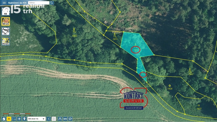 Prodej lesy, 18 003 m² - Němčovice - Olešná