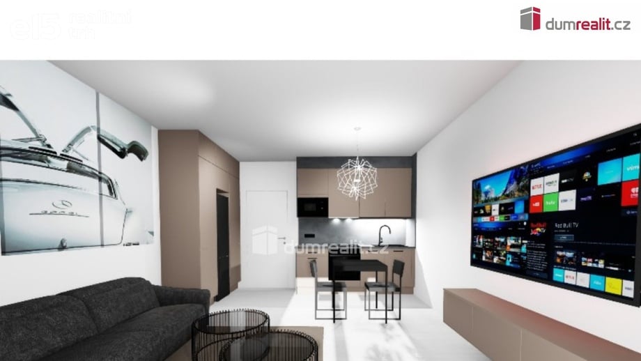 Pronájem byty 1+kk, 30 m² - Praha - Libeň